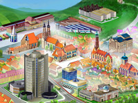 Göttingen, Stadt, Gebäude, Bau, Stadtplan, Adventskalender, Rathaus, Universität Klinikum, Theater