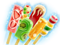 Ice, Eis, Icecream, Bunt, Farbig, Colour, Blue, Creme, Kremig, Glanzend, Packung, Sweet, Süßigkeiten, Illustration